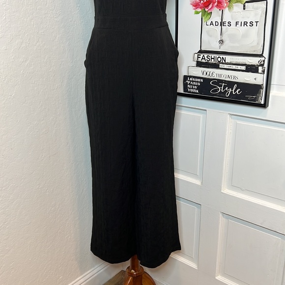 Anthro Eva Franco Charley Black Mock Neck Jumpsuit Size S - Picture 5 of 8